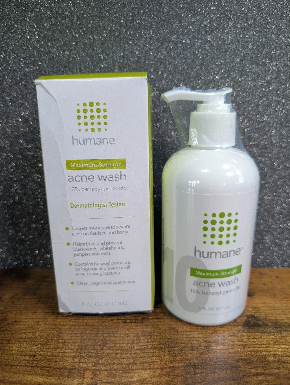 Humane Maximum Strength Acne Wash 10% Benzoyl Peroxide 8 oz